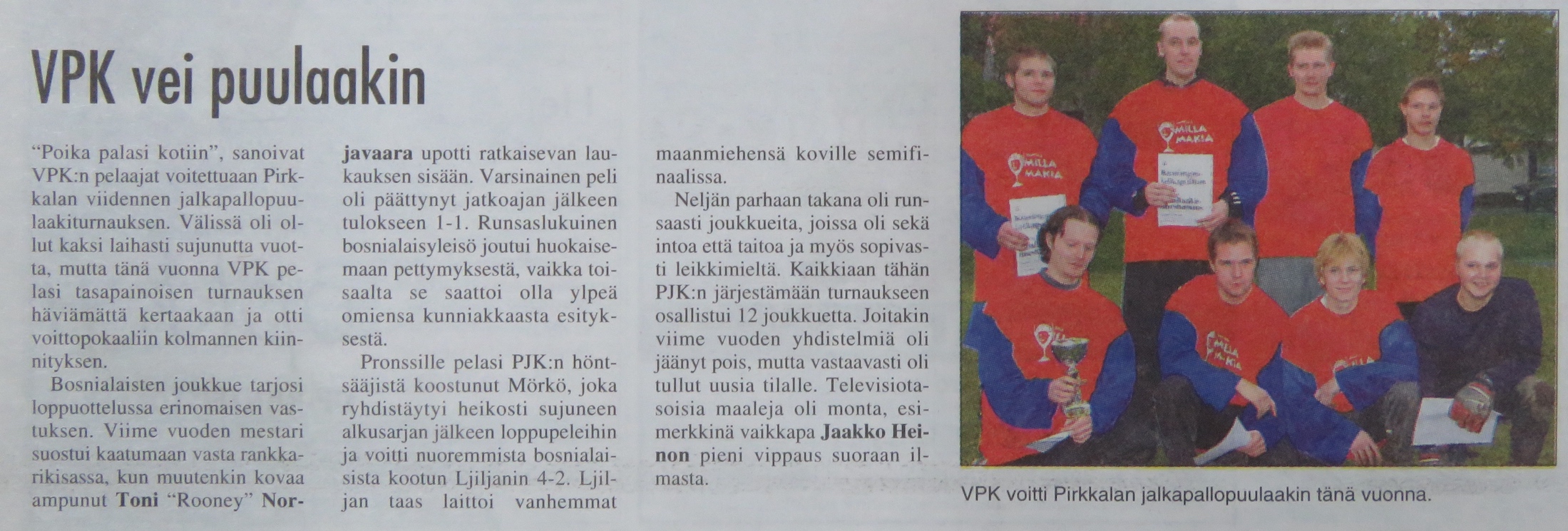 Turnausraportti Pirkkalaisessa 29.09. 2004