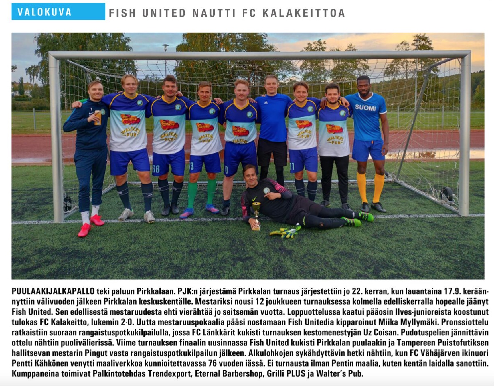 Turnausraportti Pirkkalaisessa 
